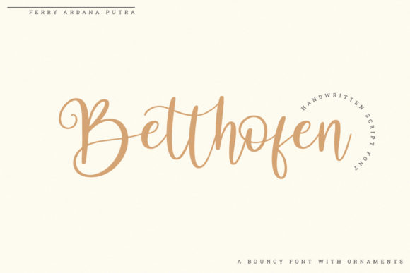 Betthofen: A Romantic Script Font for Handmade Creators