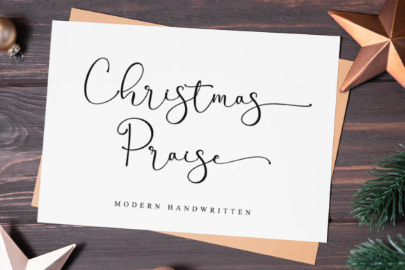 Christmas Praise: A Timeless Script Font for Branding and Design