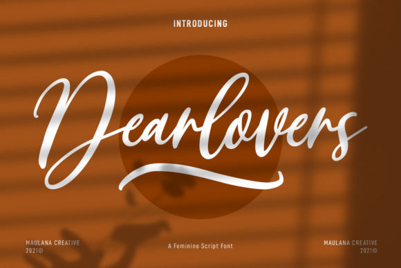 Dearlovers: A Script Handwritten Font for Creative Product Design
