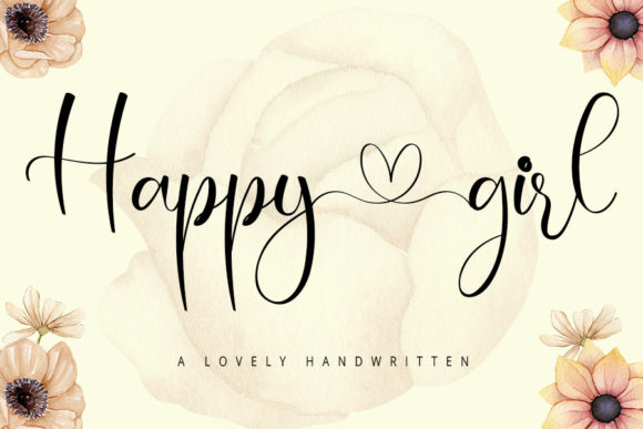 Happy Girl: A Script Handwritten Font That Elevates Your Creative Projects
