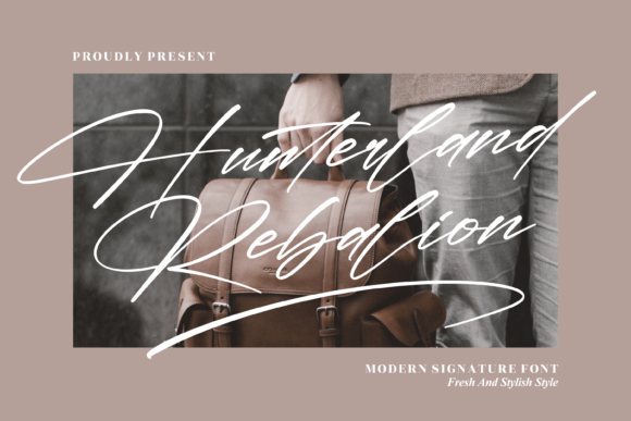 Hunterland Rebalion: A Script Handwritten Font for Editorial Design and Branding