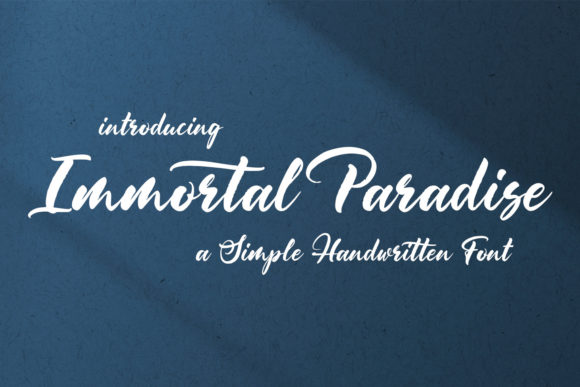 Immortal Paradise: A Script Font for Elegant Digital Branding