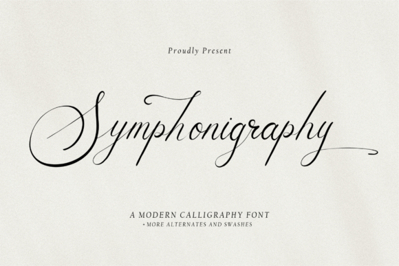 Symphonigraphy: A Script Handwritten Font for Elegant Craft Projects